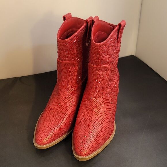 BRAND NEW FOREVER RIVER RHINESTONE WESTERN BOOTIES R3 - Picture 10 of 16